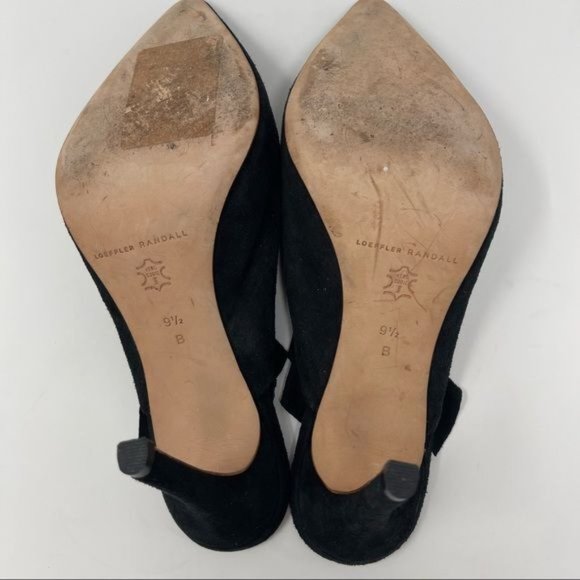 Loeffler Randall Langley Ruffle Mule Black Suede - Picture 9 of 9